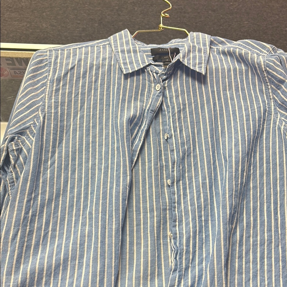 J. Crew Blue Striped Men's Shirt